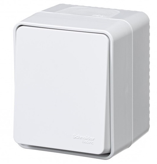

Выключатель одноклавишный Systeme Electric ATN540115 AtlasDesign PROFI IP54 О/У 10 АХ, Белый, ATN540115