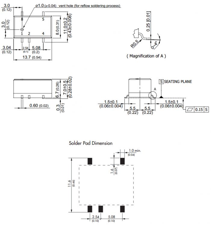 

Преобразователь AC-DC сетевой TRACO POWER TES 1-1211 1-Watt;Input:10.8 - 13.2 VDC;Output:5 VDC / 200 mA;SMD Package, unregulated, TES 1-1211