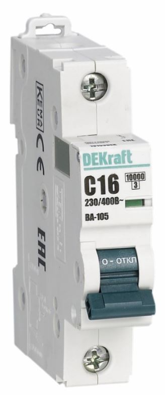 

Автоматический выключатель DEKraft 13110DEK 1P 50A х-ка B ВА-105 10кА, 13110DEK
