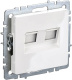 фото Розетка компьютерная двойная IEK BR-K20-2-K01 в Красноярске