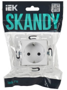 фото Розетка с заземлением IEK SK-R11-16-K01