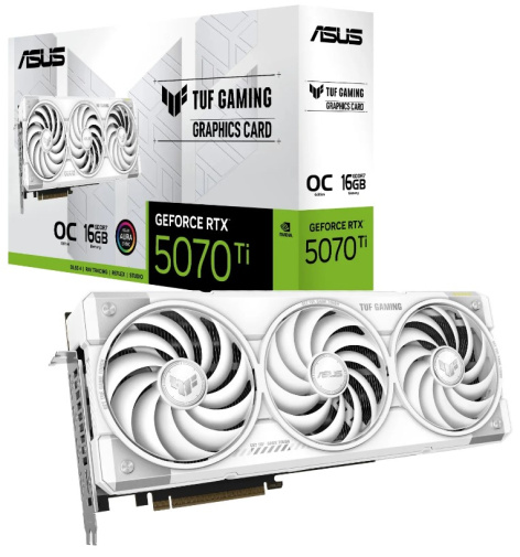 фото Видеокарта ASUS GeForce RTX 5070 TI TUF GAMING OC WHITE (TUF-RTX5070TI-O16G-WHITEGAMING) в Уфе
