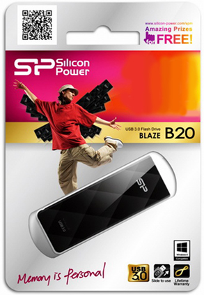 

Накопитель USB 3.0 32GB Silicon Power Blaze B20 SP032GBUF3B20V1K черный, Blaze B20