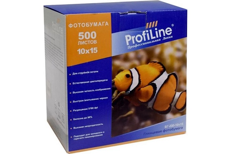 

Фотобумага ProfiLine PL_GP_230_10x15_500 глянцевая 230 г/м2, 10x15, 500л, 5760 dpi (Mi), PL_GP_230_10x15_500