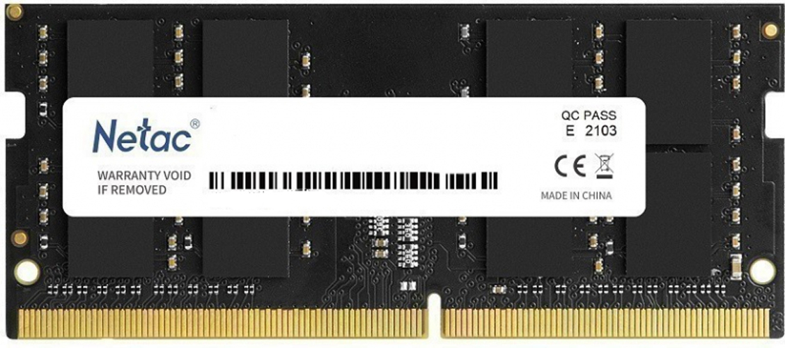 

Модуль памяти SODIMM DDR4 16GB Netac NTBSD4N32SP-16 PC4-25600 3200MHz CL22 1.2V, NTBSD4N32SP-16