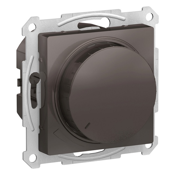 

Светорегулятор Systeme Electric ATN000623 AtlasDesign поворотно-нажимной LED, RC, 400Вт, механизм, Мокко, ATN000623