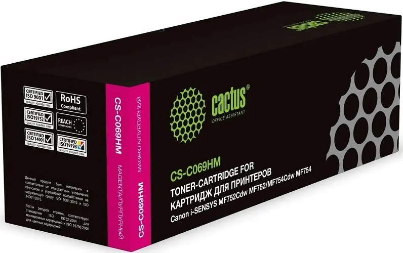 

Картридж лазерный Cactus 069HM пурпурный (9000стр.) для Canon I_sensys LBP673CDW/MF754CDW/MF752CDW/imageCLASS MF756Cx/LBP674CDW/MF753CDW/MF751CDW, 069HM