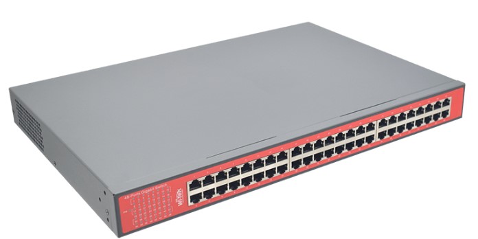 

Коммутатор неуправляемый Wi-Tek WI-PS348G PoE 600Вт, порты 48 PoE GE, WI-PS348G