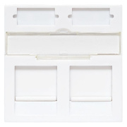 фото Накладка розетки компьютерной EKF TRP-INS-MOS-2M2P-WH