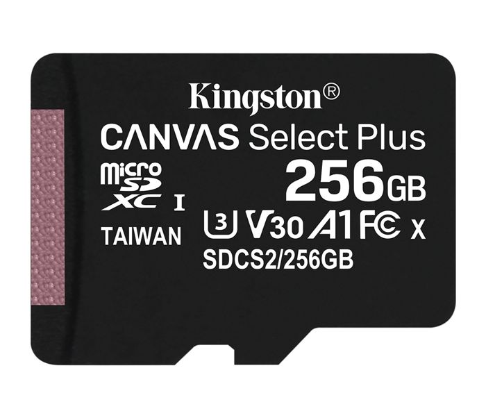 

Карта памяти 256GB Kingston SDCS2/256GBSP microSDXC Canvas Select Plus w/o adapter, SDCS2/256GBSP