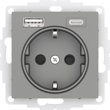 фото Розетка с заземлением с 2 USB  Systeme Electric ATN000932 в Волгограде