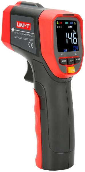 Изображение товара Пирометр UNI-T UT301A+ бесконтактный измеритель температуры с ЖК дисплеем