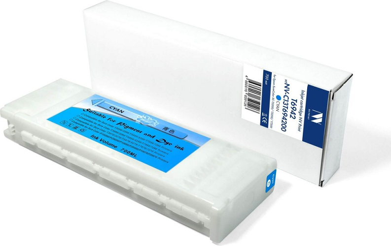 

Картридж струйный NVP NV-C13T694200 T6942 Cyan для Epson SureColor SC-T5200/T3200/T7200 (700 мл), NV-C13T694200