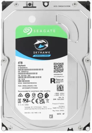 

Жесткий диск 4TB SATA 6Gb/s Seagate ST4000VX016 SkyHawk 3.5" 5900rpm 256MB, ST4000VX016