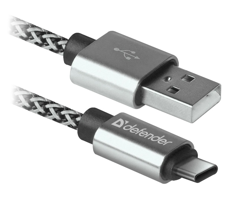 

Кабель интерфейсный Кабель USB2.0 TO TYPE-C 1M WHITE USB09-03T 87815 DEFENDER, 87815