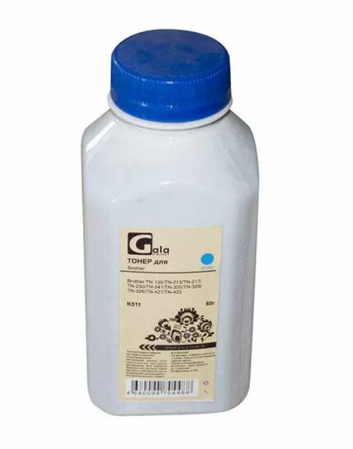 

Тонер GalaPrint GP_TNR_U_K511_C_60_P GP-TN-135/213/217/230/241/320/325/326/421/423 для принтеров Brother 345/414/3040/3140/3150/4040/8070/9010/L3230/L, GP_TNR_U_K511_C_60_P