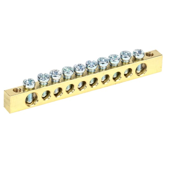 

Шина Rexant 11-2367 PEN «земля-ноль» 6х9 мм 10/2 (10 групп/крепеж по краям), 11-2367