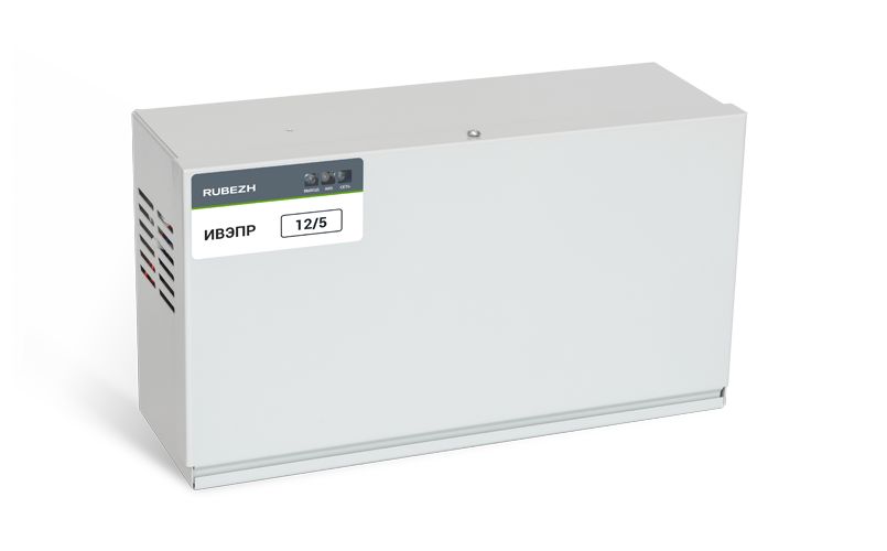 

Источник бесперебойного питания Рубеж ИВЭПР 12/5 2х12-Р БР вторичный резервированный, Uвых.12В, Iвых.5А (до 5,5А), Uвх.140…265В, Pпотр.87Вт, под АКБ 2, ИВЭПР 12/5 2х12-Р БР