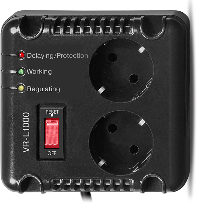 

Стабилизатор Sven VR-L1000 SV-014872 релейный, 320вт, 184-285в, 2 евророзетки, черный, VR-L1000