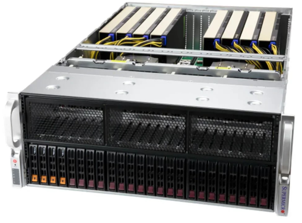 

Серверная платформа 4U Supermicro AS -4125GS-TNRT (2*SP5, 24*DDR5, 9*PCIe, M.2, 2*USB 3.2, VGA, 4*2000W 80+ Titanium), AS -4125GS-TNRT