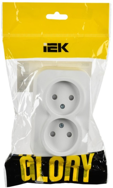 фото Розетка двухместная без заземления  IEK ERH23-K01M-10 в Санкт-Петербургe