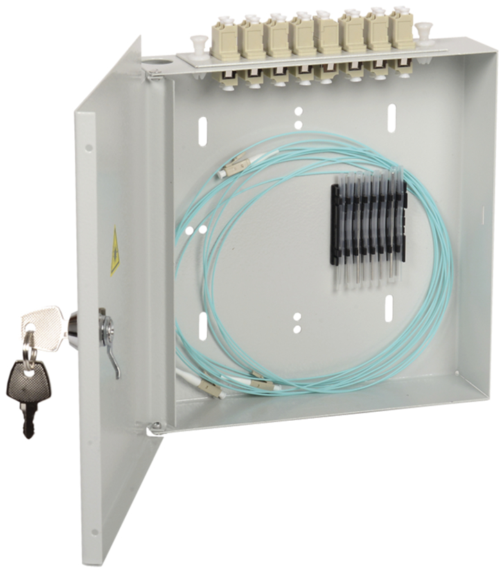 

Кросс оптический настенный ITK FOBX8-N-4SCUS09 укомплектованный: SC (Simplex) 4шт; (OS2), FOBX8-N-4SCUS09