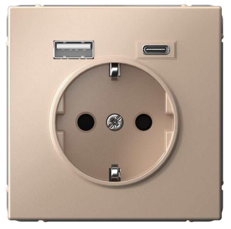 

Розетка с заземлением с 2 USB Systeme Electric GAL001232 ArtGallery A+C, 5В/2,4А/3,0А, 2х5В/1,5А, механизм, Песочный, GAL001232