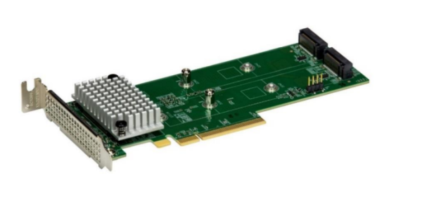 Изображение товара Контроллер Supermicro AOC-SLG4-2H8M2-O NVMe/SATA 6 Gb/s PCI-E 4.0 x8