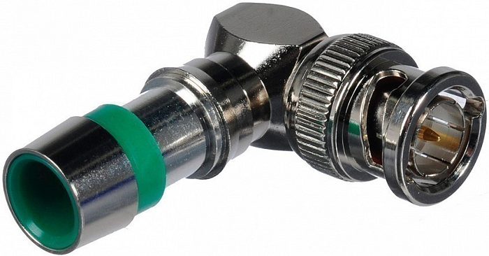 

Разъем Kramer CC-BNC-R6 99-9110601 BNC угловой компрессионный для коаксиального кабеля RG-6 (BC-1X), CC-BNC-R6