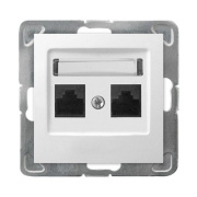 фото Розетка Ospel GPK-2R/K/m/00