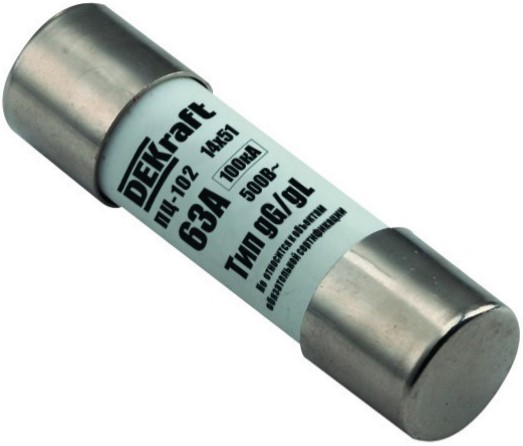 

Предохранитель DEKraft 21378DEK цилиндрический 25A 14x51, 21378DEK
