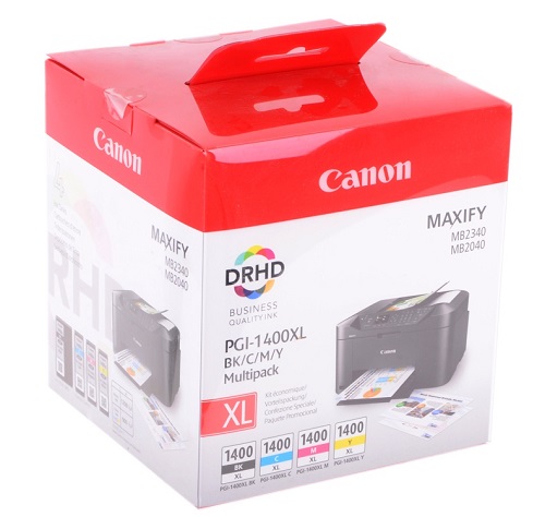 

Картридж Canon PGI-1400XL BK/C/M/Y 9185B004 MULTI для MAXIFY МВ2040/МВ2340, PGI-1400XL BK/C/M/Y