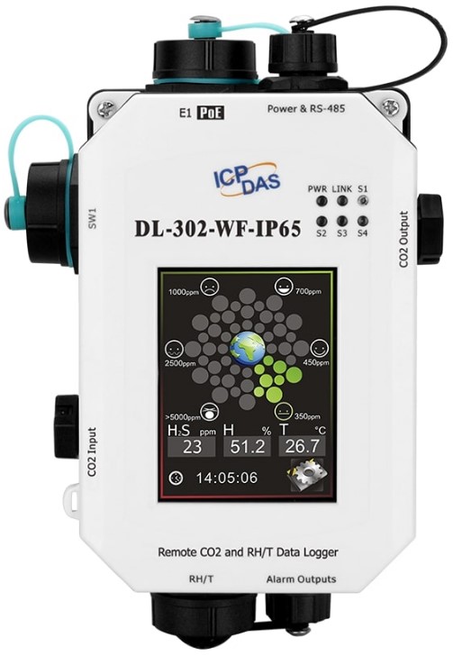 

Датчик ICP DAS DL-302-WF-IP65 CR Remote CO2/Temperature/Humidity/Dew Point Data Logger, Ethernet/RS-485/Wi-Fi, PoE (RoHS), DL-302-WF-IP65 CR