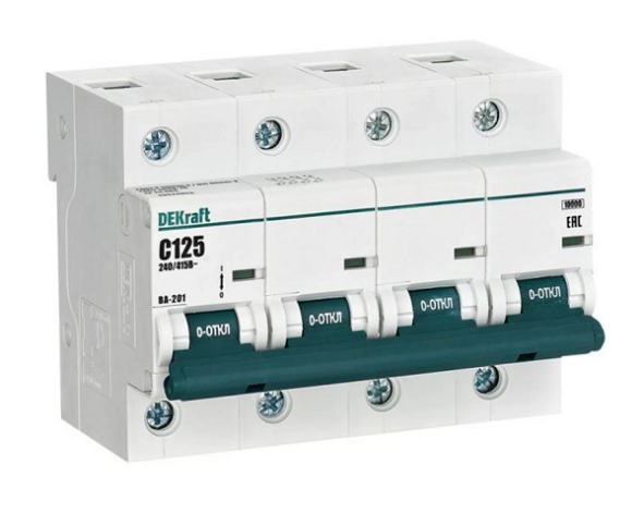 Изображение товара Автоматический выключатель DEKraft 13028DEK для защиты электросетей 125 А IP20