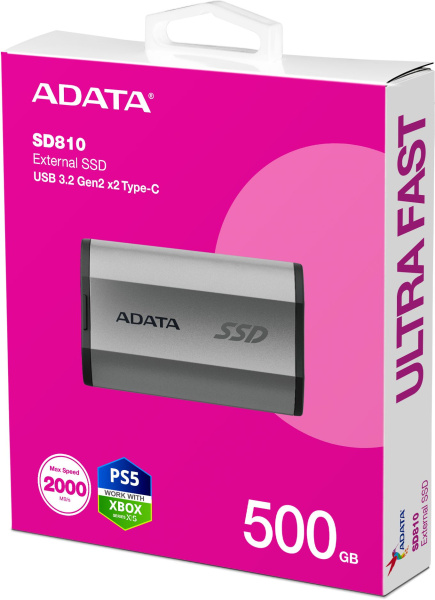 фото Внешний SSD USB 3.2 Gen 2 Type-C ADATA SD810 в Перми 500 ГБ