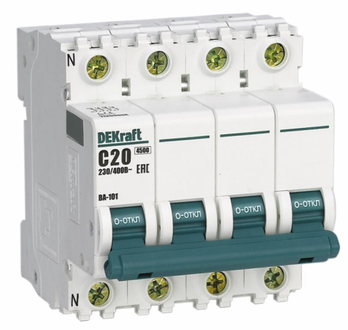 Изображение товара Автоматический выключатель DEKraft 11240DEK для защиты электрооборудования 25А