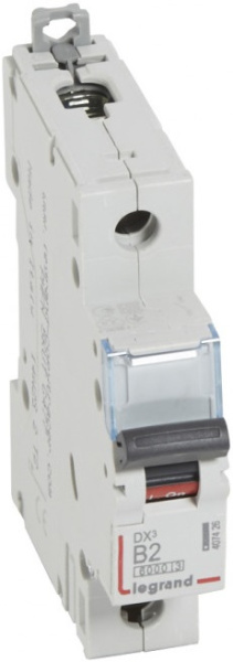 Изображение товара Автоматический выключатель Legrand 407426 IP20 1POL 2А 230В серия DX³