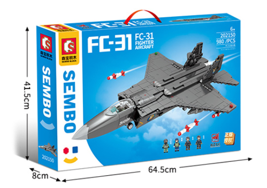 фото Конструктор  Sembo Block Истребитель FC-31