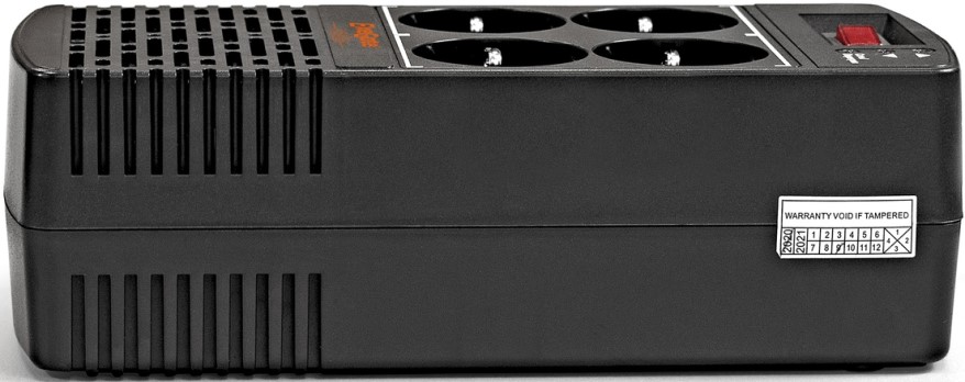 

Стабилизатор напряжения Exegate Power AD5000-600 600ВА, диапазон от 150В до 280В, 4 евророзетки, Power AD5000-600