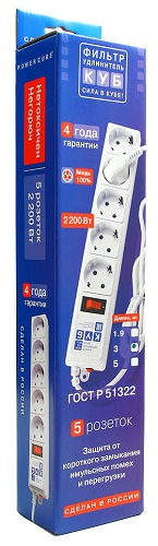 фото Сетевой фильтр  Power Cube SPG-B-15-WHITE в Уфе