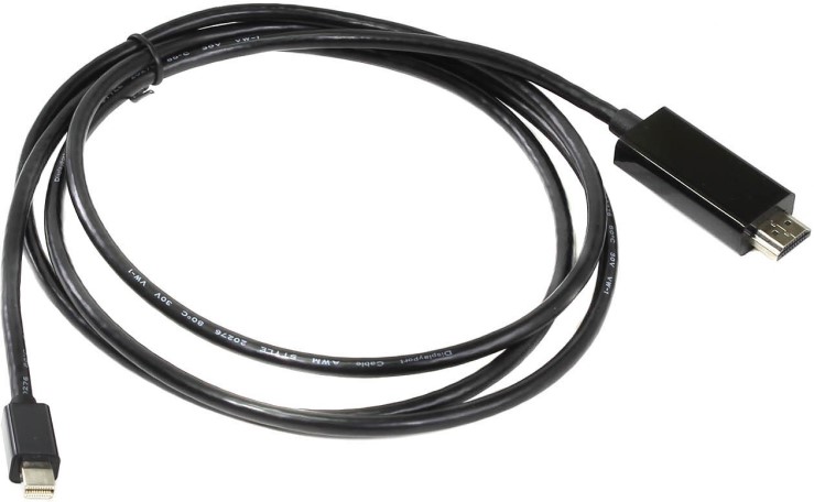 

Кабель интерфейсный mini DisplayPort - HDMI VCOM CG695-B M/M 1.8m, CG695-B