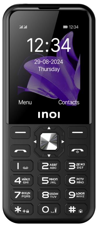 

Мобильный телефон INOI 340 PowerHub 6297001537817 4G Black, 340 PowerHub