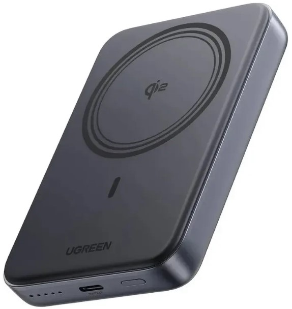 

Аккумулятор внешний UGREEN PB763 55135B Magnetic Wireless Power Bank Qi2. цвет: серый космос, PB763