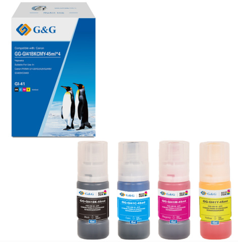 фото Чернила  G&G GG-GI41BKCMY-45ML*4 в Перми