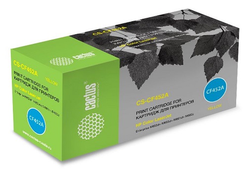 

Картридж жёлтый Cactus CS-CF452A для HP Color LJ Enterprise M652dn/M653dn/M681dh 10500стр., CS-CF452A