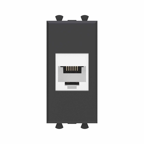 

Телефонная розетка DKC 4412611 RJ-12 без шторки модульная, "Черный матовый", 1 модуль, "Avanti", 4412611