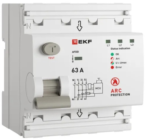 фото Устройство защиты от дугового пробоя EKF afdd-4-63-pro в Челябинске