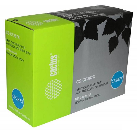 

Картридж Cactus CS-CF287X черный для HP LJ M506dn/ M506n/ M506x (18000стр.), CS-CF287X