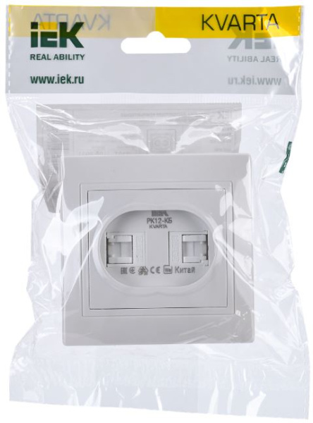 фото Розетка компьютерная двойная IEK KV-K20-K01 в Казани
