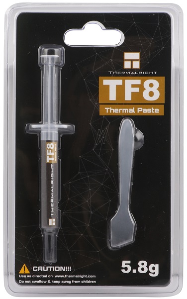 

Термопаста Thermalright TF8-5.8G шприц, 5.8гр, теплопроводность 13,8 Вт/мК, TF8-5.8G